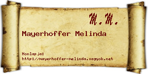 Mayerhoffer Melinda névjegykártya